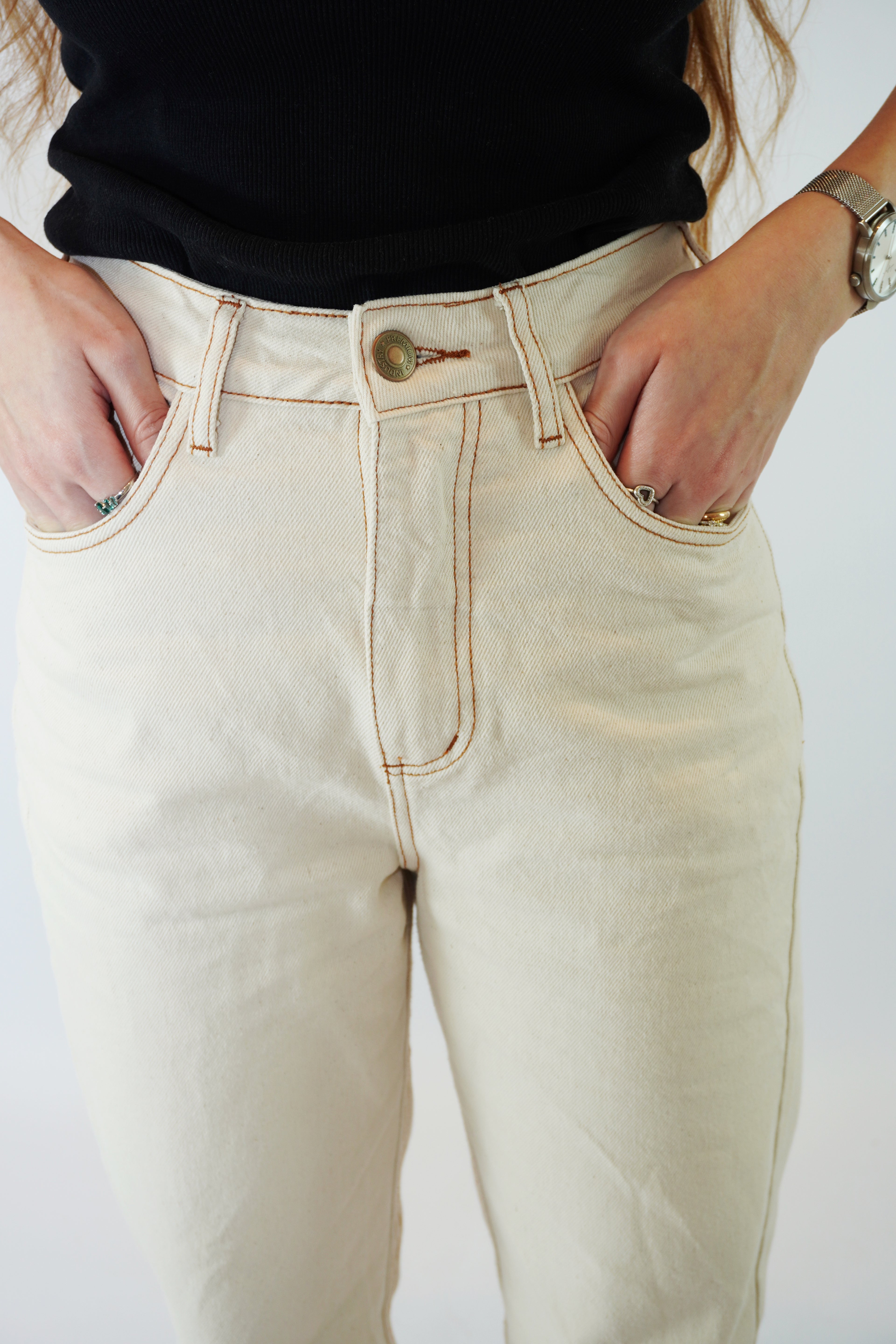 CALÇA RETA JEANS
